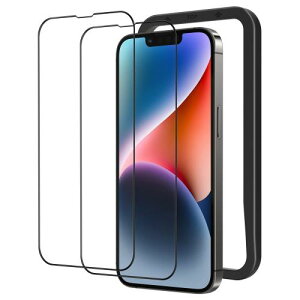 NIMASO �K���X�t�B���� iPhone 17e/16e/14/13 Pro/13 �p �S�ʕی�t�B���� �����K���X �������� 2���Z�b�g