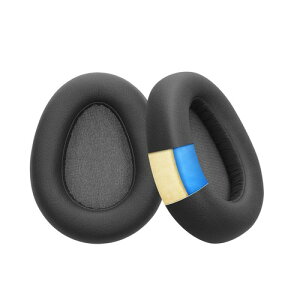 kwmobile 2x Jlab Jbuds Lux ANC�Ή� �C���[�p�b�h - �w�b�h�z���J�o�[ �ϋv�� �\�t�g PU���U�[ ���F �u���b�N
