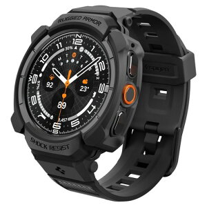 Spigen 40mm/44mm/45mm/47mm �o���h �ϏՌ� ���� �Ռ��z�� ���h�~ ���M�b�h �A�[�}�[ �v�� ��̌^ �P�[�X PC TPU ��d�\�� �X�|�[�c�o���h �ϋv�� 062CS26016 �~���^���[�E�O���[�� Galaxy Watch ��d�f��