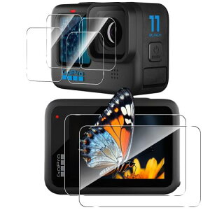 Seninhi �Ή� gopro hero12 �K���X�t�B���� 3���Z�b�g �� �i�� ���{���Ɏq�f�ސ��Ή� Gopro Hero 12 / Hero 11 / Hero 10 / Hero 9 Black �����K���X �t�� Gopro Hero12 �ی�t�B���� ������ ���ϋv ������ �d�x9H �h�w