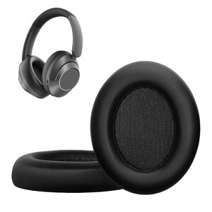 kwmobile 2x �w�b�h�z���J�o�[ EarFun Wave Pro�Ή� �����p�C���[�p�b�h - �N�b�V���� PU���U�[ ���F �u���b�N