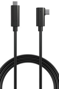 �G���R�� USB-C USB-C �P�[�u�� 5m 60W USB PD�Ή� 10Gbps L���R�l�N�^ AOC�P�[�u�� ���t�@�C�o�[ Oculus Quest�AMeta Quest2/3 �Ή� �u���b�N DH-CCLO50BK ��4.6mm