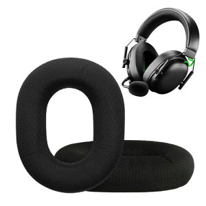 kwmobile Razer BlackShark V3 Pro�Ή� �C���[�p�b�h x2 - �w�b�h�z�� ���b�V�� �C���[�p�b�h�J�o�[ - ���J�o�[ �����p �u���b�N