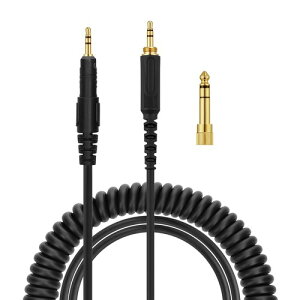 kwmobile AudioTechnica ATH-M50X / M40X / M60X / M70X�Ή� �C���z���P�[�u�� - ���� �P�[�u�� 3.5mm 6.35mm �v���O - 100cm ���F