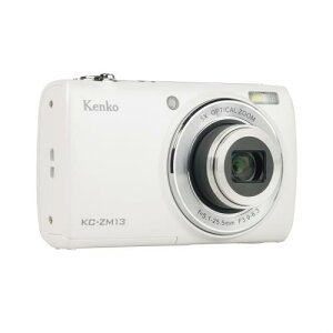 �P���R�[(Kenko) �R���p�N�g�f�W�^���J���� KC-ZM13 WH ���w5�{�Y�[�� �L����f����1600����f 2.7�C���`IPS�^�b�`�p�l�����j�^�[ ���B��p�T�u�J���� �R���p�N�g�f�U�C�� �z���C�g 446782