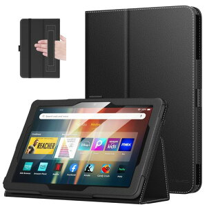 Fire HD 8 2024 �P�[�X ��12���� MoKo Fire HD 8 plus �J�o�[ 2024/2022/2020�N�����t�@�C�A hd8/8plus��p �I�[�g�X���[�v�Ή� �X�^���h�P�[�X �r�W�l�X�J�o�[ �ϏՌ� ���^ �y�� Black �u���b�N