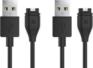 2�{�Z�b�g MoKo �K�[�~���p�[�d�P�[�u�� USB �`���[�W�P�[�u�� 1m �[�d�� �f�[�^�]�� �}���[�d Vivoactive6/5/4/3 Fenix8/7/7S/7X/6/5 Forerunner970/570/265/165/965/55 Venu4/3 InstinctE/3/2/2X ApproachS60�ȂǑΉ� Black