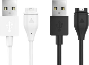 2�{�Z�b�g MoKo �K�[�~���p�[�d�P�[�u�� USB �`���[�W�P�[�u�� 1m �[�d�� �f�[�^�]�� �}���[�d Vivoactive6/5/4/3 Fenix8/7/7S/7X/6/5 Forerunner970/570/265/165/965/55 Venu4/3 InstinctE/3/2/2X ApproachS60�ȂǑΉ� Black