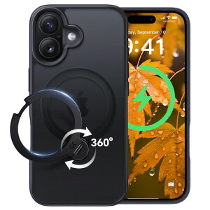 2026�ō������_360�x��]CASEKOO iPhone 16 �p �P�[�X �ČRMIL�K�i �ϏՌ� MagSafe�Ή� ���ϋv�����c�����E�p�x���R���� �ő�25W�}���[�d�Ή� �w��h�~/�}�b�g�d�グ/���ϖh�~/������