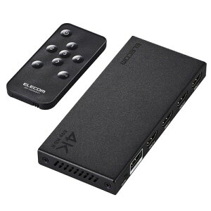 �G���R�� HDMI�ؑ֊� 4K 60Hz 4����1�o�� �����R���t�� �����E�蓮�ؑւ��I�ׂ� PS5�E4 / Nintendo Switch/Fire TV Stick �� DH-SW4KB41BK/E �ؑ֊�P�i �u���b�N