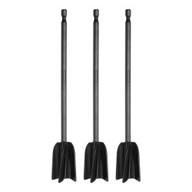PATIKIL 3個セット シリコーン樹脂ミキサーパドル 8.7インチ A B Sプラスチック製 ペイント攪拌棒 1/4インチヘックスシャンク対応 黒 8.7