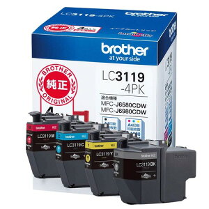 brother���� �u���U�[�H�� �C���N�J�[�g���b�W ��e�� �Ή��^�� MFC-J6983CDW MFC-J6583CDW MFC-J5630CDW �� Industries LC3119-4PK 4�F�p�b�N / �}�[���^ / �C�G���[ / �u���b�N / �V�A�� LC3119M LC3119C LC3119BK