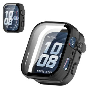 For HUAWEI Watch Fit 5 Pro �P�[�X �t�B����+PC�t���[�� ��̌^ �ی�J�o�[ �K���X�t�B���� ��̌^ �h�� �h�oHUKWIMO 3D�S�ʕی� �w��h�~ HD�����ߗ� ���ɋ��� �C�A�[�� �ɔ� �������� ���˒ጸ