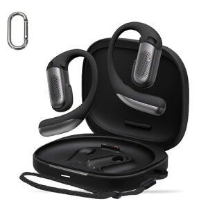 For shokz OpenFit Pro �P�[�X �J�o�[ HUKWIMO �J���r�i�t��+�X�g���b�v�t�� �ϏՌ� �h�� �h�o �����[�d�\ �S�ʕی� �L�Y�h�~ shokz OpenFit Pro �Ή� [�u���b�N ��]