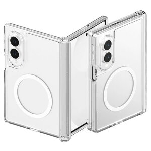 HUKWIMO For Galaxy Fold 8 Wide �P�[�X �}�O�l�b�g�Ή� �q���W�ی� �ϏՌ� ���^ �܂肽���݃X�}�z�P�[�X �N���A