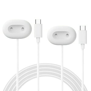 HUKWIMO For Google �[�d�z���_�[ Pixel Watch 4 �Ή� Tyep-C �P�[�u�� ���C�z�� �[�d�� �����ϋv (�z���C�g)2�{