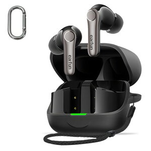 EarFun Air Pro 4+ �p �P�[�X �J�o�[ HUKWIMO �J���r�i�t��+�X�g���b�v�t�� �ϏՌ� �h�o �����[�d�\ �S�ʕی� �L�Y�h�~ EarFun Air Pro 4 Plus �Ή� [�u���b�N ��]