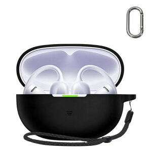For SHOKZ OpenDots Air �P�[�X HUKWIMO �J���r�i�t��+�X�g���b�v�t�� �ϏՌ� �h�� �h�o �����[�d�\ �S�ʕی� �L�Y�h�~ SHOKZ OpenDots Air �Ή� [�u���b�N ��]