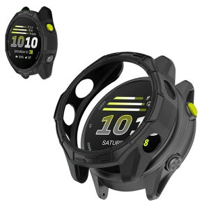 For Garmin Forerunner 70 �ی�P�[�X TPU�f�� ����A�[�}�[�f�U�C�� �y�� �ϏՌ� ���h�~ �o���p�[�J�o�[ ��ʑ��삵�₷�� �X�}�[�g�E�H�b�`�p �P�[�X(�u���b�N)