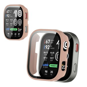 For Amazfit Bip Max �P�[�X �t�B����+PC�t���[�� ��̌^ �ی�J�o�[ �K���X�t�B���� ��̌^ �h�� �h�oHUKWIMO 3D�S�ʕی� �w��h�~ HD�����ߗ� ���ɋ��� �C�A�[�� �ɔ� �������� ���˒ጸ (�t���X�g�s