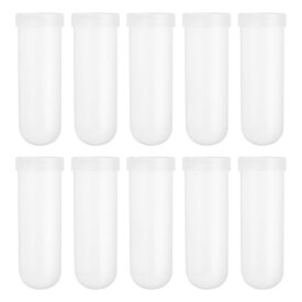 PATIKIL 100ML プラスチック 遠心管 10本セット スクリューキャップ付き 目盛り 記入スペース付き 実験室用 透明