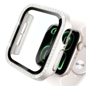 NIMASO Apple Watch 9/8/7 40mm�p�P�[�X/41mm�p�P�[�X/42mm�p�P�[�X/44mm�p�P�[�X/45mm�p�P�[�X/46mm�p�P�[�X �L���L���J�o�[ ��̌^ �S�ʕی� �X�^�[���C�g / �u���b�N / ���[�Y�S�[���h Series 12