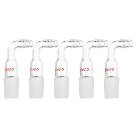 PATIKIL ガラス 蒸留 アダプター 19/22 ホウケイ酸 ガラス 外側 内側 アダプター 部品 実験室 蒸留 装置 用品 5個 セット 9mm / 0.35