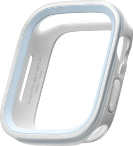 elago Apple Watch Series 9 8 7 44mm/45mm SE �Ή� �P�[�X �t���[�� �t���ւ� �\ TPU �ی�P�[�X Apple�E�H�b�` �ی�J�o�[ AppleWatch �A�b�v���E�H�b�` 45 44 mm �e�� DUO CASE �N���A/�z���C�g