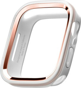 elago Apple Watch Series 9 8 7 44mm/45mm SE �Ή� �P�[�X �t���[�� �t���ւ� �\ TPU �ی�P�[�X Apple�E�H�b�` �ی�J�o�[ AppleWatch �A�b�v���E�H�b�` 45 44 mm �e�� DUO CASE �N���A/�z���C�g