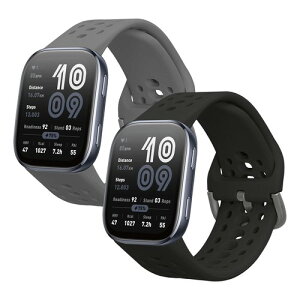 kwmobile 2x �����o���h 22mm Amazfit Bip 6 / 5 Unity/Bip GTS 3 Balance 2 Helio Strap�Ή� �x���g - �V���R���o���h �\�t�g TPU �ϋv�� ���F/ ���F / �_�[�N�O���[ / ���F / �x�[�W�� ���F/�_�[�N�O���[