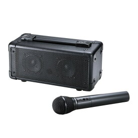SANWA ワイヤレスマイク スピーカーセット 拡声器 20W マイク1本 バッグ付属 AC/乾電池駆動 音声 音楽同時出力対応 会議/学校/イベント MM-SPAMP4 サンワサプライ Sanwa Supply