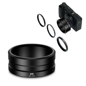 JJC GA-3 �����Y�A�_�v�^�[ Ricoh GW-4 �e���R���o�[�W���������Y �������Ɏg�p ���R�[ GR IV GR4 HDF Monochrome �J�����p 49mm �t�B���^�[�𑕒��\ �݊� GA-2 GT-2 IIIx GRIIIx GR3x
