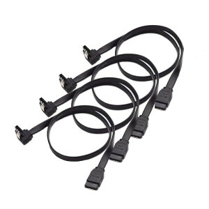 SATA�P�[�u�� L�^ Sata3 �V���A��ATA3�P�[�u�� SAS�P�[�u������ 6Gbps�Ή� HDD�ASSD�ACD�f�[�^�P�[�u�� ���b�N���b�`�t�� ���������h�~ 40cm �tL�^ 4�{�Z�b�g �u���b�N