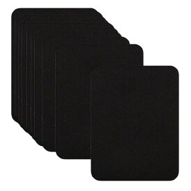 YFFSFDC 補修パッチ アイロン ダウンジャケット 補修布 9.5cm×12.5cm 長方形 洋服 衣類補修 接着剤 DIY 手芸 自由に切り取れる 単色10枚セット (ブラック)