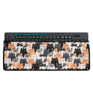 kwmobile Logitech MK270 Wireless�Ή� �L�[�{�[�h�J�o�[ - �p�\�R�� �L�[ �z�R�� �h�~ - �h�o ���l�� �L�̍s�i�f�U�C�� �L�̍s�i �I�����W / ���F / ���F