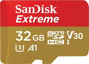 microSD 32GB UHS-I U3 V30 �����ő�60MB/s Full HD 4K SanDisk Extreme SDSQXAT-032G-GH3MA �V�p�b�P�[�W [���s�A���i]