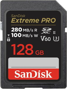 SD�J�[�h 128GB SDXC Class10 UHS-II V60 �ǎ�ő�280MB/s Extreme PRO SDSDXEP-128G-GHJIN �V�p�b�P�[�W [���s�A���i]
