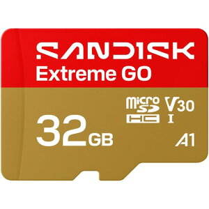 SANDISK Extreme GO microSDXC UHS-I�J�[�h 32GB 5K 4K UHD �r�f�I�ǂݎ�� 100MB/�b ��������60MB/�b A2 U3 V30 ���� Android�A�A�N�V�����J�����A�Q�[���p