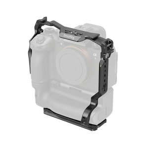 SmallRig A1 II / A9 III�Ή��J�����P�[�W Sony Alpha 1 II/Alpha 9 III �p VG-C5 �c�ʒu�O���b�v�t�� ���S�� 3 �_���b�N�AArca �p�v���[�g�����A���ʂȃ}�E���g�I�v�V�����t�� - 5908