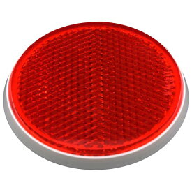和気産業 Waki 反射板 リフレクター 直径60mm 厚み6mm 注意喚起 工場 駐車場 Z-011 クリア / レッド R-60 R-44 Z-007