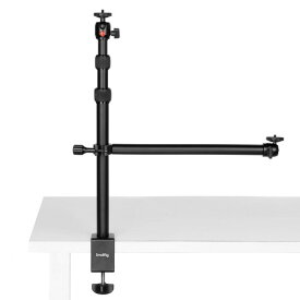 SmallRig カメラアーム 卓上一脚 3段階伸縮式+補助延長アーム 1/4ネジ スマホホルダー 自由雲台 アルミ製 耐荷重2Kg 3992 3992(伸縮式+補助延長アーム)