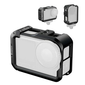 SMALLRIG カメラケージ DJI Osmo Action 6用 拡張インターフェース、コールドシュー、1/4インチ-20ネジ穴、クイックリリース、DJI Action ブラック ベーシック版