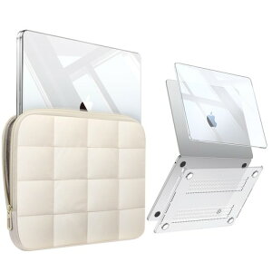 Fintie MacBook Air 13�C���` A3240 A3113 A2681 2022 2025�N���� �p�P�[�X �u���b�N / �x�[�W��