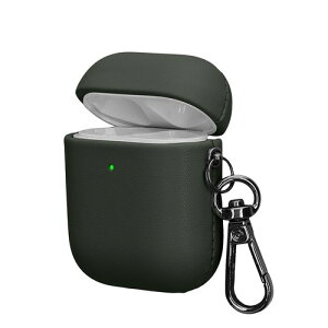 kwmobile PU���U�[ �P�[�X Apple Airpods 1 2�Ή� - �J���r�i�t���X�����J�o�[ �|�[�` �C���z���P�[�X �I�����W / �[�ΐF