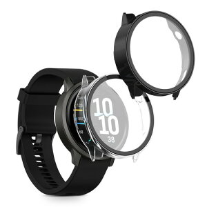 kwmobile 2x �P�[�X Garmin Venu 4 41mm�Ή� �J�o�[ - �t���{�f�B �K���X �ϏՌ� �����^ ����/���F