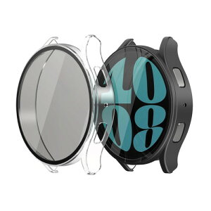 kwmobile 2x �P�[�X Samsung Galaxy Watch 6 40mm�Ή� �J�o�[ - �t���{�f�B �K���X �ϏՌ� �`�����h�~ ����/���F ���� / ���F