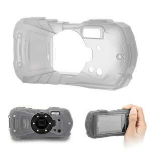 JJC �v���e�N�^�[�W���P�b�g �V���R���W���P�b�g �y���^�b�N�X Ricoh PENTAX WG-90 / WG-80�J�����Ή� ���h�~ �ϏՌ��� �Ϗ��� �h�o �t���b�V��1/4-20�l�W���X�s�[�J�[���̋@�\�ɂ͉e���Ȃ�