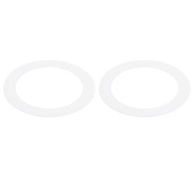 PATIKIL 2個セット メタルゴーフトリムリング 4.53インチ外径 2.99インチ内径 円形パティオ照明トリムリング ホワイト