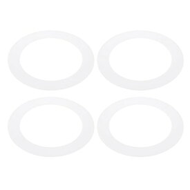 PATIKIL 4個 内径96 mm 外径132 mm プラスチックトリムリング パティ オライト グーフリング クッション 半透明クッションホワイト