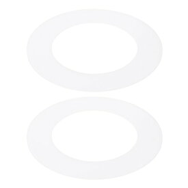 PATIKIL 2個 内径76 mm 外径120 mm プラスチックトリムリング ライトカバー 照明器具 パティ 半透明クッションホワイト